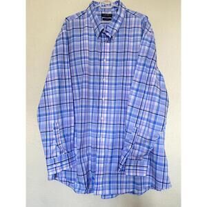 Lauren Ralph Lauren Black Label Shirt 20 36/37 Stretch Fit Button Down Plaid NWO